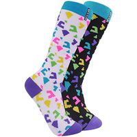 Compression Socks Women,WXXM 15-20mmHg Circulatory Graduated Compression,Travel,Dress Socks,Varices Socks,Knee High,Casual,Formal Hosiery 2 Pairs