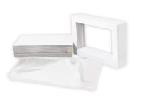 Mat Board Center, Pack of 25 White Pre-Cut 5x7 Picture Mat for 4x6 Photo with White Core Bevel Cut Mattes Sets. Includes 25 High Premier Acid Free Bevel Cut Matts & 25 Backing Board & 25 Clear Bags