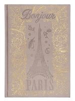 Punch Studio Faux Leather Hard Cover Journal - Bonjour Paris