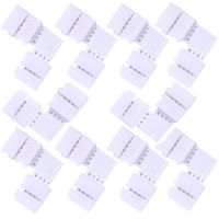 4 Pin 10mm 5050 L-Shape LED RGB Light Strip Connectors, 90 Degree Corner Solderless Adapter Connectors, 12V 72W Fireproof 4Pin Conductor Clips for 5050 SMD RGB Multi-Color LED Light Strips (10 Pcs)