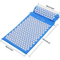 ELEBOX Acupressure Mat,Bed Grounding Mat Acupuncture Needles Back and Neck Pain Relief for Yoga and Travel,Relieves Stress,Lower Back Pain Relief (Blue)