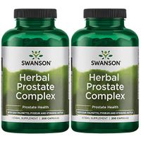 Swanson Herbal Prostate Complex Urinary Tract Support Men's Health Supplement 200 Capsules (Caps) (2 Pack)