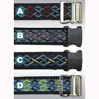 Skil-Care Geo Pattern Gait Belt, 60 Inch Length, Pattern A - Metal Buckle