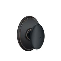 Schlage F40SIE716WKF Wakefield Collection Siena Privacy Knob, Aged Bronze