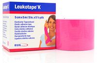 Leukotape K - Therapeutic Kinesiology Tape - 2" x 5.4 Yard Roll Pink