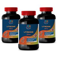 Blood Pressure Optimizer Supplement - L Tyrosine 500MG - Brain Booster Focus- 3 Bottles (180 Capsules)