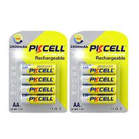 2800mAh AA 1.2V Ni-MH Rechargeable Battery PKCELL (8PC)