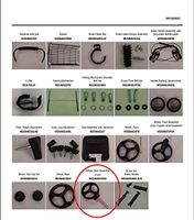 Medline Walker Wheel Assembly - Rear - Fits MDS86825 Rollator - 1 Pair