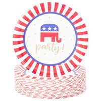 Republican Party Election Plates (7 in, 48 Pack)