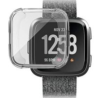 Lyperkin Fitbit Versa Case, [Shock Absorption] Luxury Ultra Slim HD Full 360 Degree Gel Bumper Protection Silicone Scratch-Resistant Compatible with Fitbit Versa.
