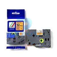 IDIK 1PK Black on Orange Fluorescent Laminated Label Tape Compatible for Brother P-Touch TZe-B31 TZ B31 Tze B31(12mm x 8m)