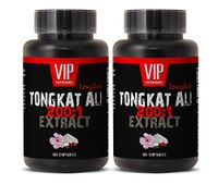 Testosterone Booster for libido - TONGKAT ALI 200: 1 400MG Premium Extract - Tongkat ali Sexual - 2 Bottles 120 Capsules