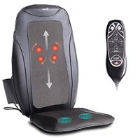 Back Massager Seat Cushion Shiatsu Massage Chair with Heat, Deep Kneading Rolling and Vibrating Full Back Massage Pad for Car Office and Home