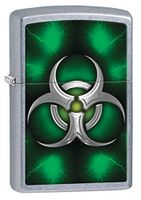 Zippo Biohazard Pocket Lighter, Street Chrome