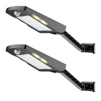ENGREPO 2 Pack Solar Lights Outdoor, 48 LED Adjustable Security Lighting Wireless Motion Sensor Light IP65 Waterproof for Yard, Garage, Garden, Patio, Deck. Black