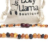 Raw Amber Necklace (Unisex) Alternative Pain Relief - Certified Genuine Baltic Amber Necklace - Tri-Color