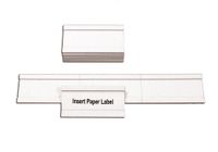 MasterVision Magnetic Data Card Holders, 1 x 2 Inches, White, Pack of 25 Holders
