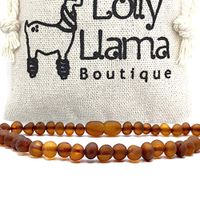 Adult Raw Baroque Baltic Amber Necklace - All Natural Pain Relief for Adults to Help Migraines, Sinus, Arthritis and More! - Raw Cognac (18 Inches)