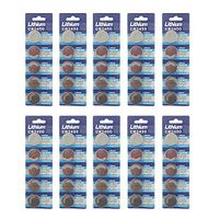 50 Pack 3V High Capacity Lithium Button Coin Cell Batteries CR2450 ECR2450 Used in Most Electronic Devices