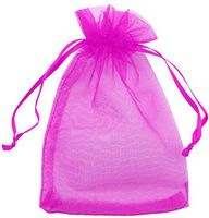 Allgala 100 Count Orangza Gift Party Favor Bags with Drawstring-5x7 Inch-Fuchsia-PF53211