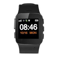 TOPCHANCES Elderly Kids Smart Watch with Dual Way Call SOS Anti-Lost GPS Pedometer WiFi Tracking Remote Monitor Watches for iPhone Android Phones-English Display (Black)