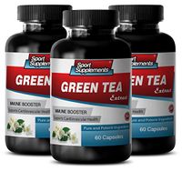 Metabolism one a Day - Green Tea Extract 300MG - Powerful ANTIOXIDANT - Natural Energy Boost - Green Tea Appetite suppressant - 3 Bottles (180 Capsules)