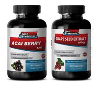 Rejuvenation Supplement - Grape Seed Extract - ACAI Berry - acai Diet Pills - (2 Bottles Combo)