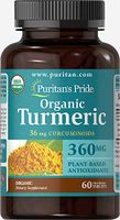 Puritan's Pride USDA Organic Turmeric Curcumin 360 mg-60 Tablets