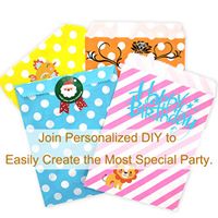 KEYYOOMY 200 Pcs Candy Buffet Bags Small Paper Treat Bags (Light Pink, 5 inch X 7 inch)