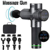 Handheld Massage Gun,Deep Tissue Massager LCD Touch Control 20 Speeds Full Body Relief for Muscle Tension Percussion Massager with 8 Massage Heads