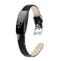 TeaBoy Leather Bands Compatible with Fitbit Inspire/Fitbit Inspire HR, Replacement Sport Floral Printed Accessories Bracelet Wristbands Strap Compatible with Fitbit Inspire/Inspire HR