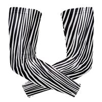 ZZKKO Zebra Print Cooling Arm Sleeves Cover Uv Sun Protection for Men Women Running Golf Cycling Arm Warmer Sleeves 1 Pair