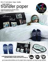 NuFun Activities Inkjet Printable Iron-On Heat Transfer for Dark Fabrics, 8.5 x 11 inch, (50 Sheets)