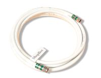 ShopBox White Quad Shield RG-6 Coax 75 Ohm Cable for (CATV, Satellite TV, or Broadband Internet) (35 Foot)
