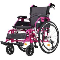 LAZ Sport and Leisure Wheelchairs, Portable Folding Shock Absorption Luxury Manual Wheelchair Suitable for The Elderly, Disabled, Rehabilitation Patients