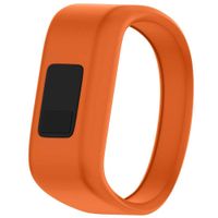 QGHXO Band for Garmin Vivofit Jr/Vivofit Jr. 2, Soft Silicone Replacement Watch Band Strap for Garmin Vivofit Jr/Vivofit Jr. 2 Activity Tracker, Small, Large (Orange, Small: 5.7")