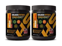 Skin Hair and Nails Vitamins - HYDROLYZED Collagen PEPTIDES - Non GMO - from Grass-FED Beef - Collagen Pills for Hair and Skin Women - 2 Bottles 2 LB