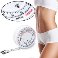 Body Tape Measure Retractable BMI Body Mass Index Fat Measurement Calculator for Diet Weight Loss