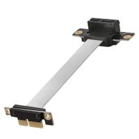 PCI-e PCI Express 1X Expander Extension Cable, Silver-Plated Shield Foldable, Full-Speed, Stable, Lossless Signal (10cm)