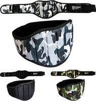 Sedroc Sports Weight Lifting Belt Back Support Gym Body Building Training (Gray Camo, Large)