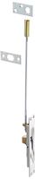 Rockwood 555.26D Lever Extension Flush Bolt for Fire-Rated Swinging Hollow Metal Doors, 1" Width x 6-3/4" Height, Brass Satin Chrome Plated Finish