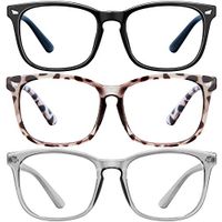 Blue Light Blocking Glasses for women/men - ZZD 3Pack Computer Reading/Gaming/TV/Phones Glasses Anti Eyestrain Non Prescription