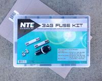 NTE Electronics 74-3AGKIT Glass Fuse Kit, 3AG Equivalent, Assorted, Slow Blow/Fast Acting/Fuse Holders/Fuse Clips, 6 mm Width x 30 mm Length