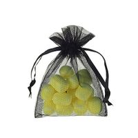 Sheer Organza Favor Pouch Bags, 12-Pack (3" x 4", Black)