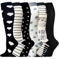 Compression Socks for Women&Men 20-30mmHg(1/3/6 PACK) - Best for Christmas, Running, Travel, Cycling, Nurse (06 Multicolour - 6 Pairs, Small/Medium(US SIZE))