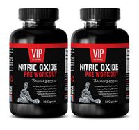 Muscle gain Pills for Men - Nitric Oxide PRE Workout 2400MG - Fat Burner - Boost Muscle Mass and Strength - Nitric Oxide Muscle Pump - 2 Bottles (180 Capsules)