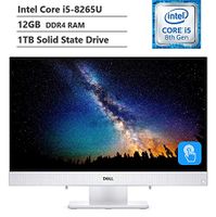 2019 Dell Inspiron 24 3480 All-in-One AIO Desktop Computer 23.8" FHD IPS Touch Display Intel Core i5-8265U, 12GB RAM, 1TB SSD, HDMI, Multi-Card Reader, USB 3.1, Wi-Fi, Bluetooth, Win10