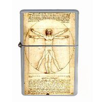 Leonardo Da Vinci 1490 Vitruvian Dual Torch Lighter D-136