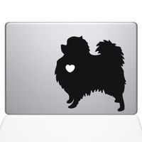 The Decal Guru I Love My Pomeranian Decal Vinyl Sticker, 13" MacBook Pro (2015 & Older Models), Black (1472-MAC-13P-BLA)