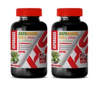 Blood Pressure Natural Pills - Asparagus 600 Mg Young Shoots 4:1 Extract - antioxidant Supplement for Skin - 2 Bottles 200 Capsules